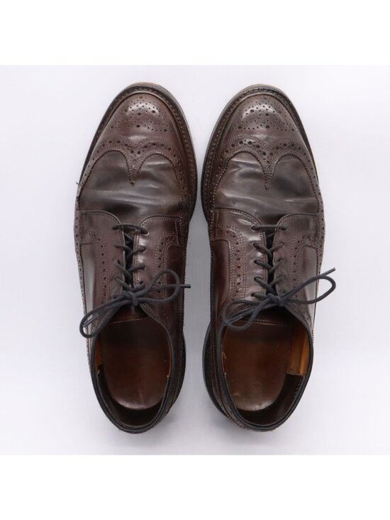 Allen Edmonds MacNeil Wingtip Leather Shoes 9.5 E Dark Chili Brown main image 8